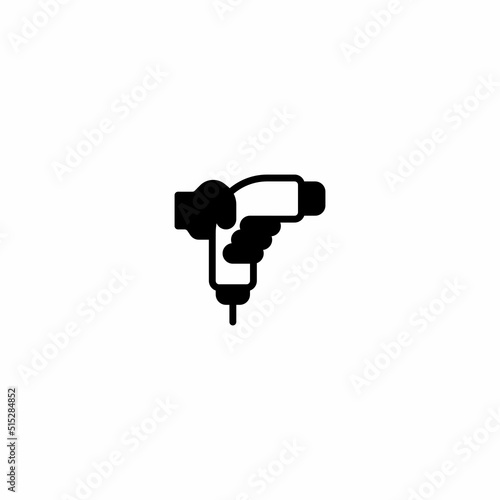 Charging Electric car Plug Socket Glyph Icon, Logo, and illustration