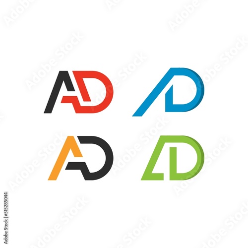 sign of AD letter logo vector icon illustration © indra23_anu