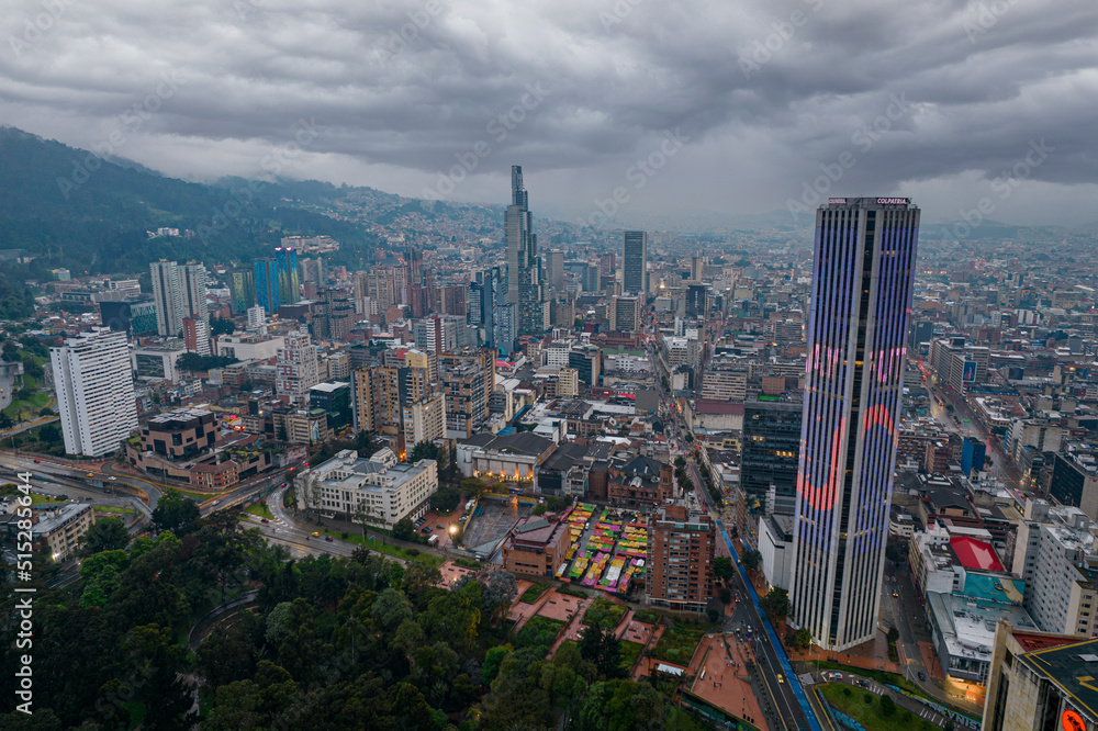 Paisaje urbano de a ciudad de Bogotà, capital de Colombia, pais ubicado en latinoamerica