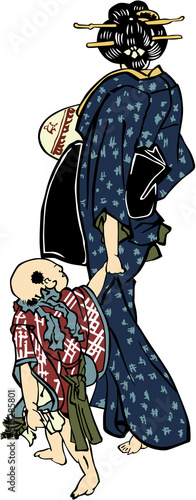 浮世絵　町人　その204