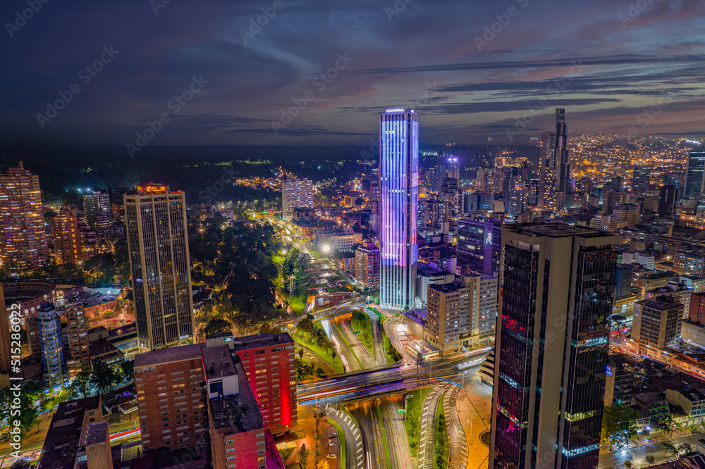 Naklejka premium Paisaje urbano de a ciudad de Bogotà, capital de Colombia, pais ubicado en latinoamerica