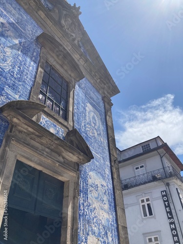 Blue titles in Porto Portugal