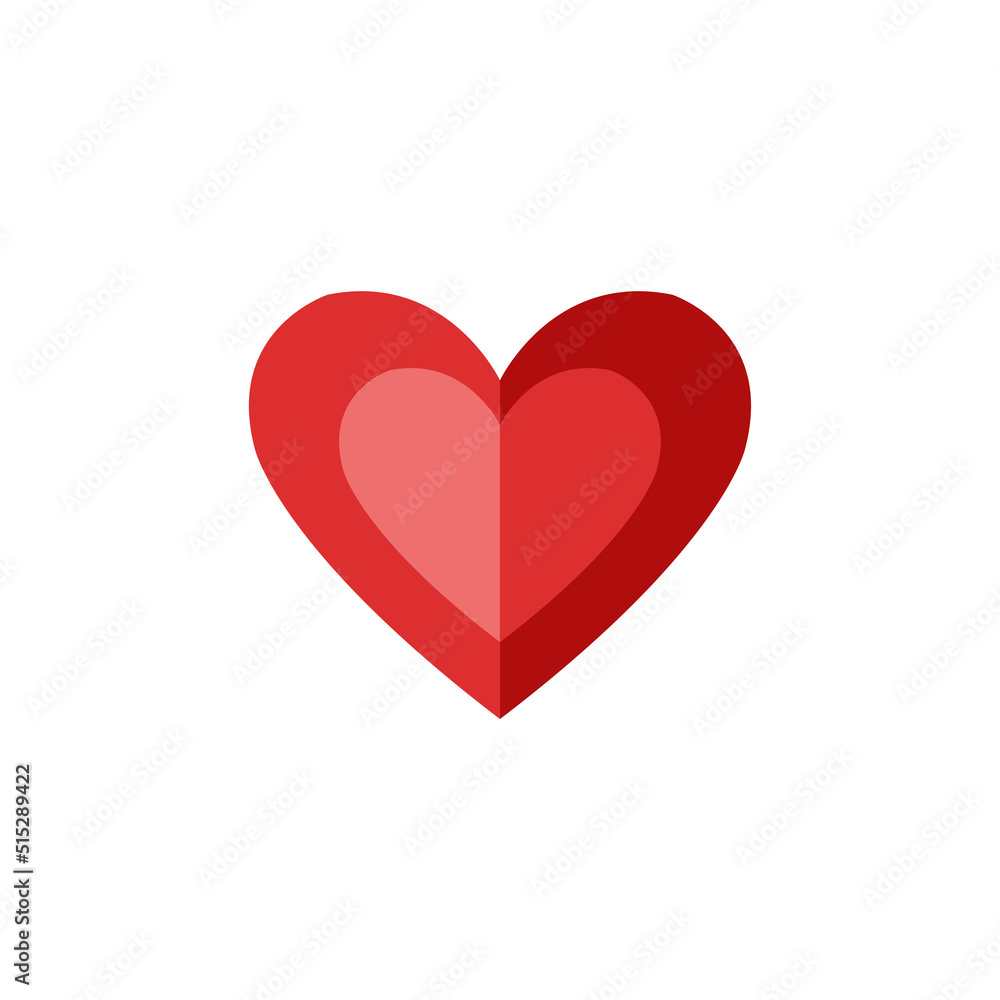 two dimensional heart sign icon logo