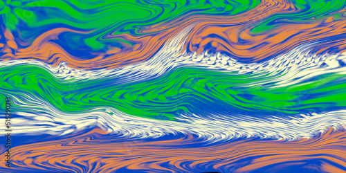abstract wavy liquid blend green white orange blue design background wallpaper web page element fabric design modern fashion