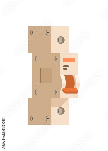 Circuit breaker. Simple flat illustration