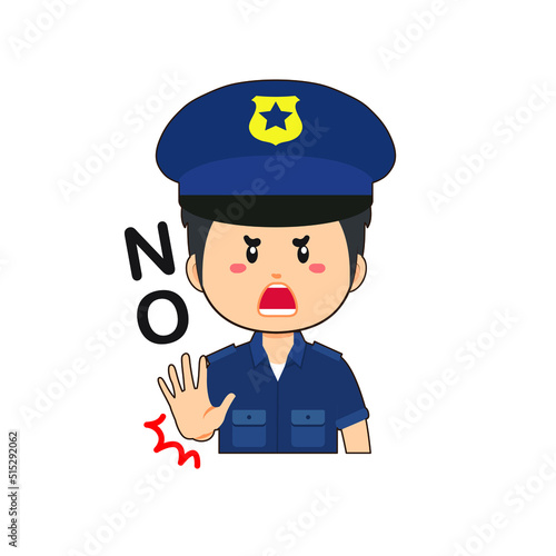 Police Sticker with No Poses