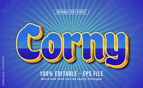 Editable Text Effects Corny Words and fonts can be changed