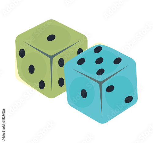 colorful dices icon