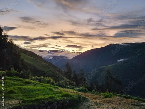 sunset in the mountains