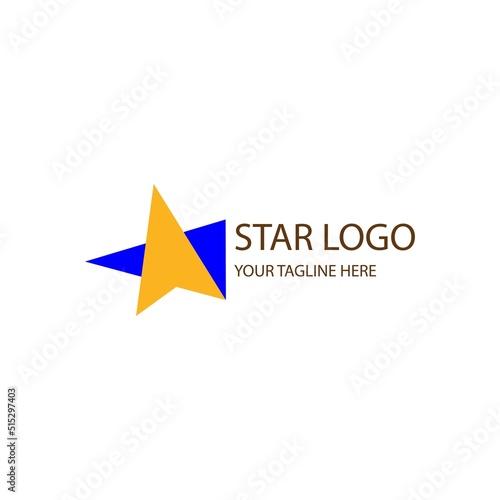 simple and trendy star logo illustration design