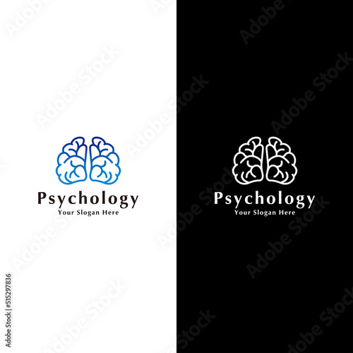 Psychology logo design icon template