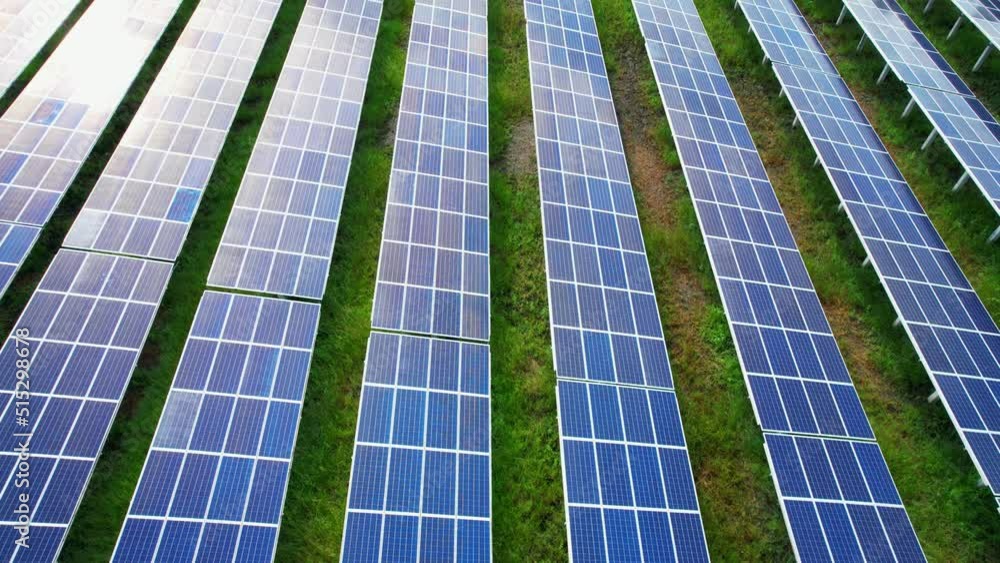 Aerial shot of Solar Power Station, Renewable green energy and electrical technology. Clean energy industry in Samut Songkhram, Thailand. drone footage. 4k
Aerial shot of Solar Power Station, Renewable green energy and electrical technology. Clean energy industry in Samut Songkhram, Thailand. drone footage. 4k