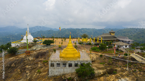 Big building temple. Nelligala International Buddhist Center. Sri Lanka  Nelligala  2021.