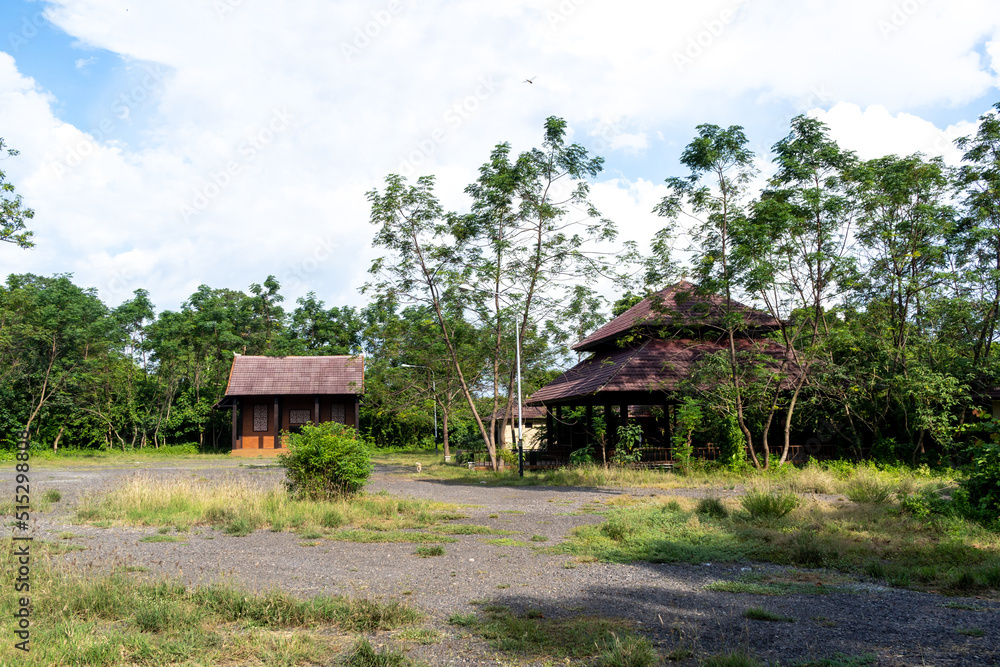 Abandoned building facilities in the wilderness. Abandoned building facilities in the wilderness.