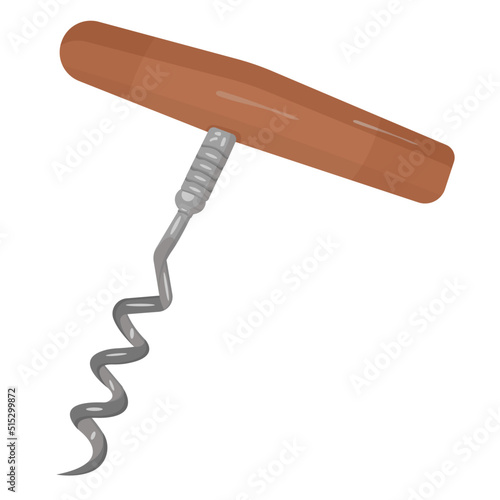 corkscrew isolated on white background