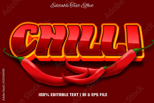 Chilli editable text effect modern style