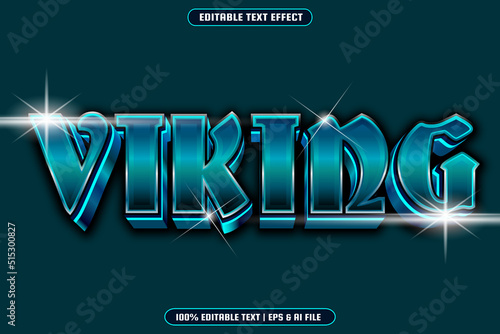 Viking editable text effect modern style