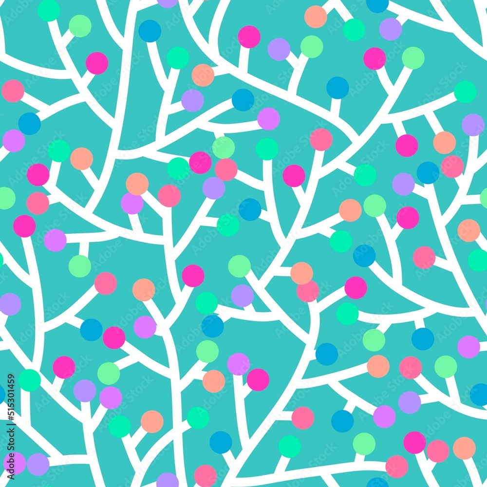 Simple floral seamless branches pattern for summer notebooks and autumn wrapping paper and kids and fabrics Simple floral seamless branches pattern for summer notebooks and autumn wrapping paper and kids and fabrics