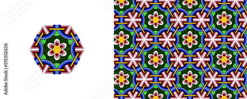 Dan-cheong. Korean traditional decorative patterns of temples.