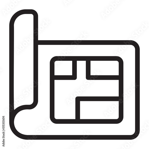 blueprint line icon