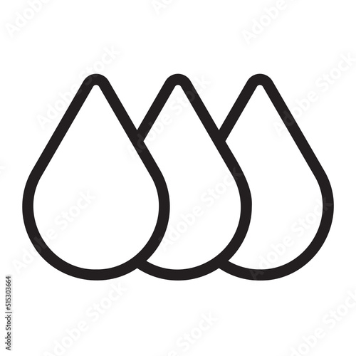 ink drop line icon