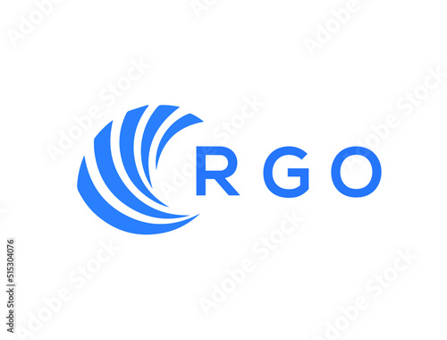 RGO Flat accounting logo design on white background. RGO creative initials Growth graph letter logo concept. RGO business finance logo design.
 photo