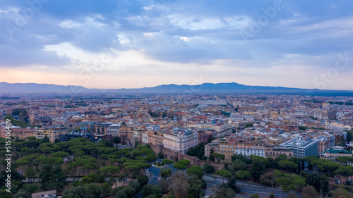 Aerial views of Rome, Italy