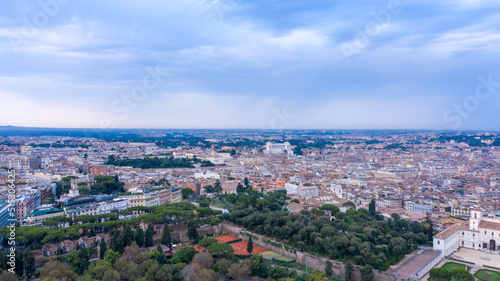 Aerial views of Rome  Italy