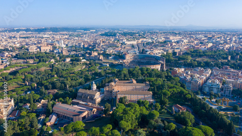 aerial view of the city Rome 