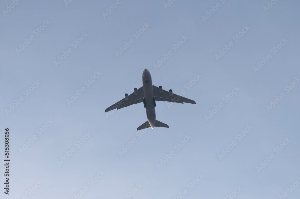 big airplane in the sky