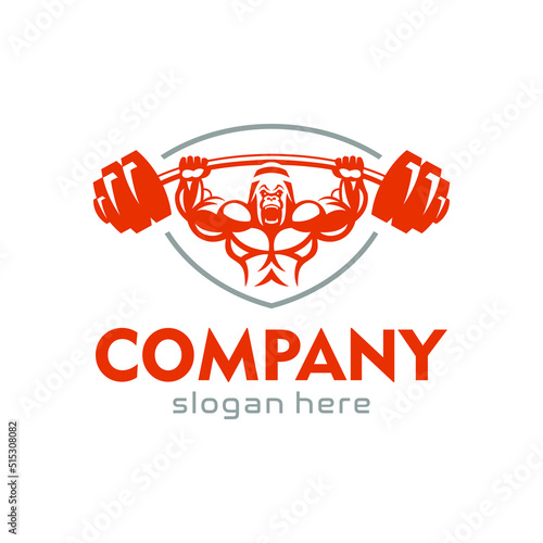 Gorilla fitness logo. Very suitable various business purposes also for symbol, logo, company name, brand name, icon and many more.