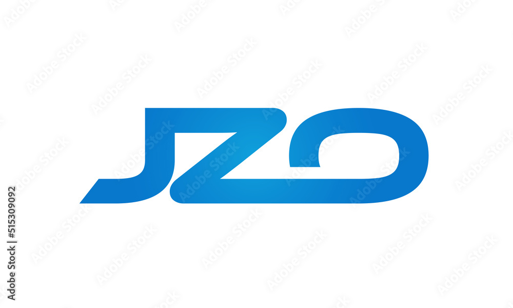 Connected JZO Letters logo Design Linked Chain logo Concept Connected JZO Letters logo Design Linked Chain logo Concept