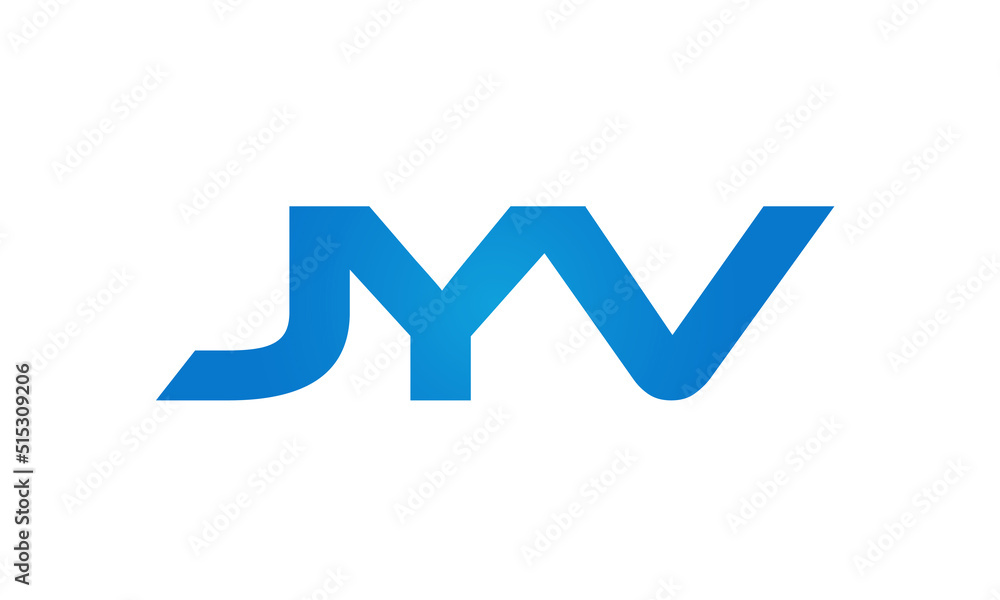 Connected JYV Letters logo Design Linked Chain logo Concept Connected JYV Letters logo Design Linked Chain logo Concept