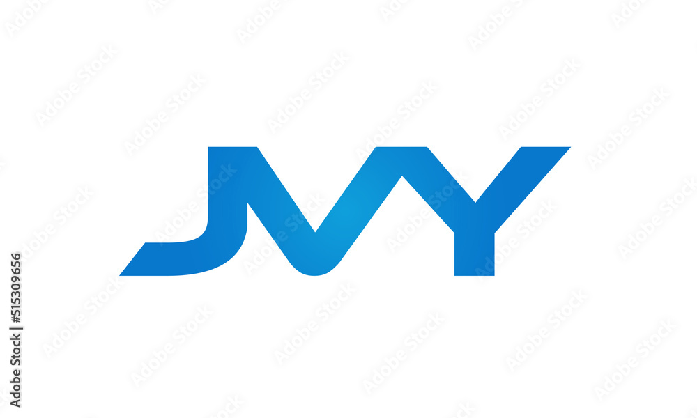 Connected JVY Letters logo Design Linked Chain logo Concept Connected JVY Letters logo Design Linked Chain logo Concept