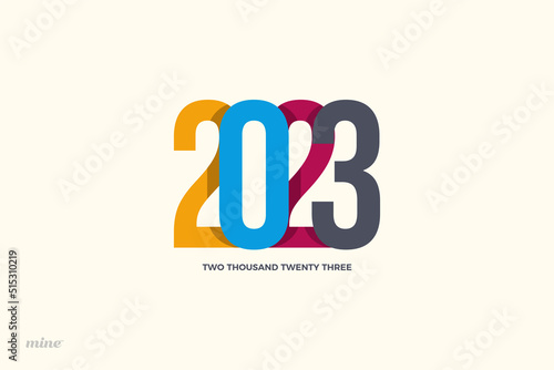 Happy new year 2023 modern colorful