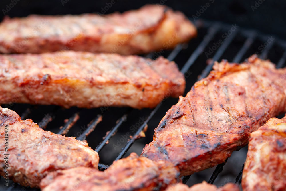 grilled pork on the grill grilled pork on the grill