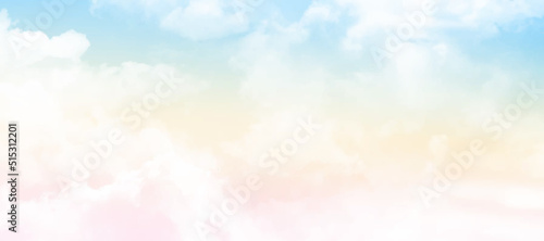 Photography A soft cloud background with a pastel colored orange to blue gradient