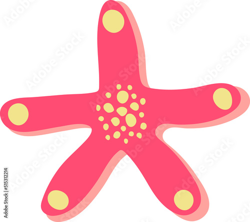 Sea Starfish Vacations Tropical Image Travel Flat Element Icon