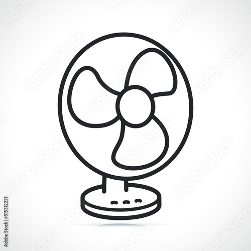 electric table fan line icon