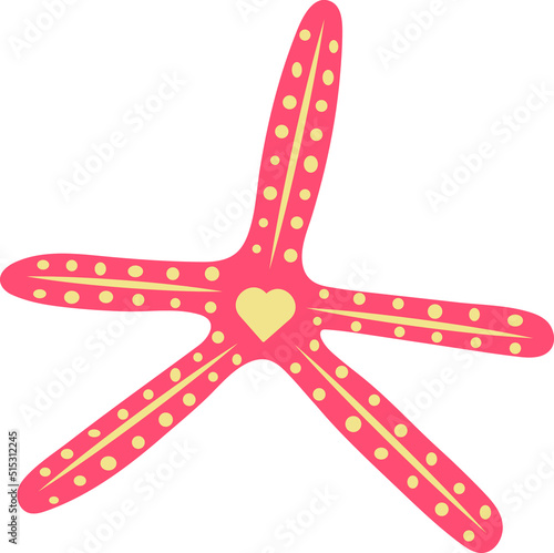 Sea Starfish Vacations Tropical Image Travel Flat Element Icon