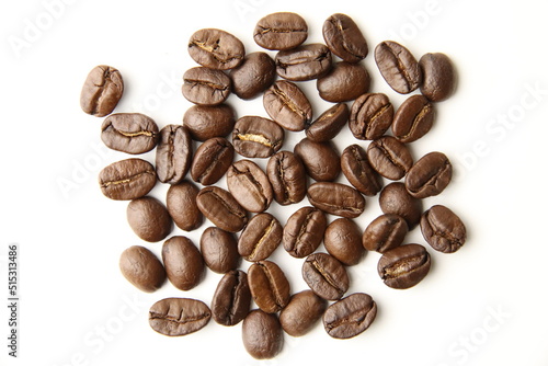 coffee beans isolated on white