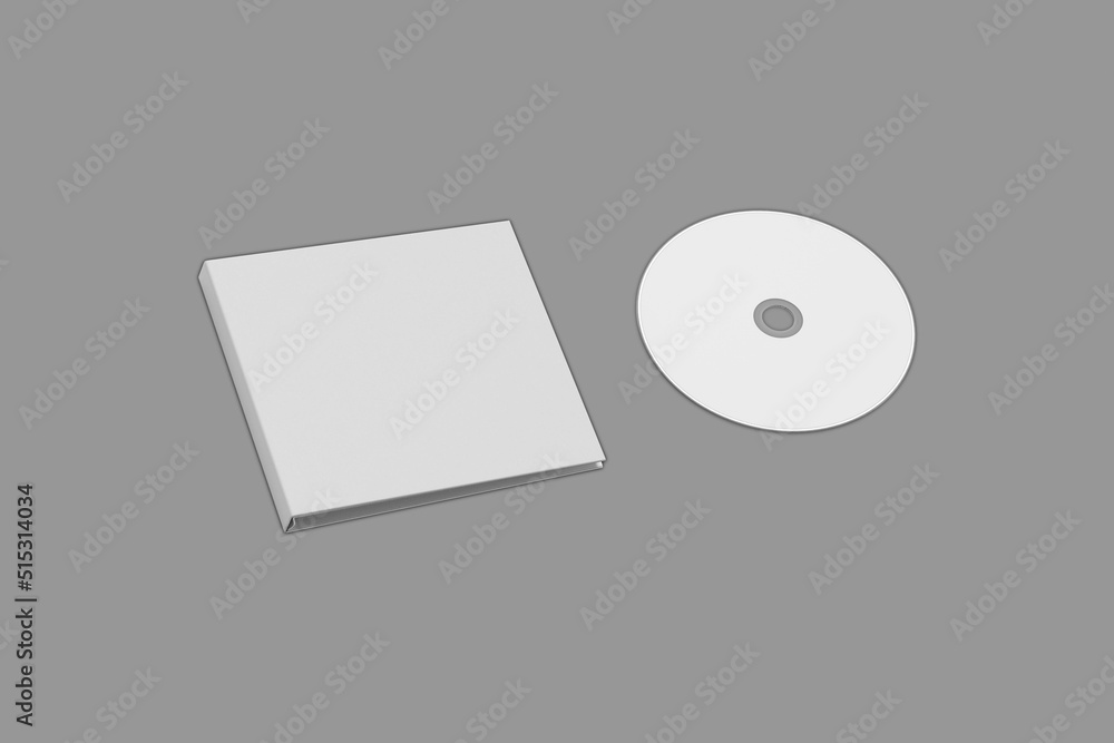 Blank CD and CD case mock up set. Clipping path included for easy