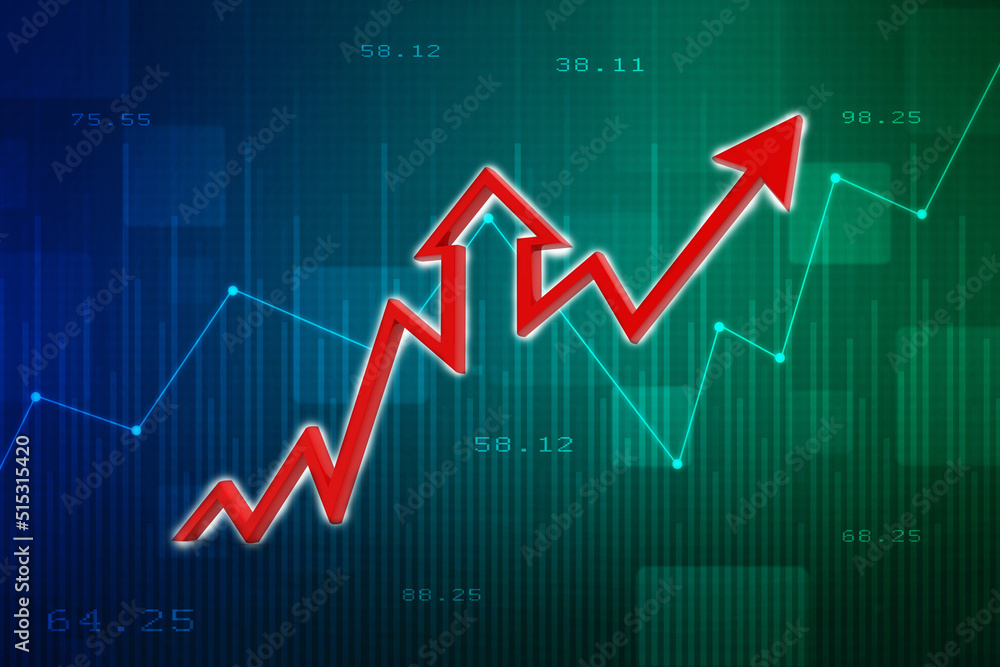 3d rendering business graph and documents. Stock market chart. Business graph background, Financial Background 3d rendering business graph and documents. Stock market chart. Business graph background, Financial Background