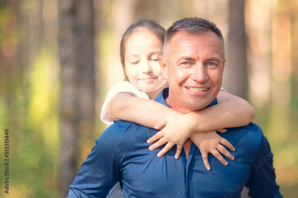 Father and daughter having fun outdoors Father and daughter having fun outdoors