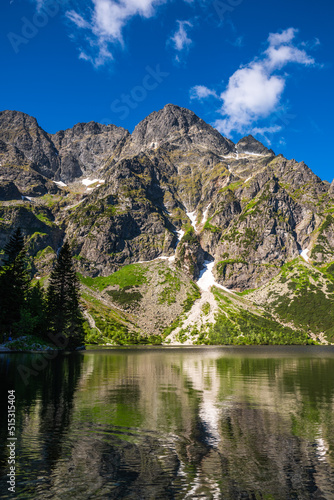 Famous Morskie Oko Lake in Tatra Mountains near Zakopane in Poland