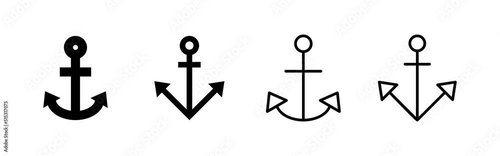 Anchor icon vector. Anchor sign and symbol. Anchor marine icon. Anchor icon vector. Anchor sign and symbol. Anchor marine icon.