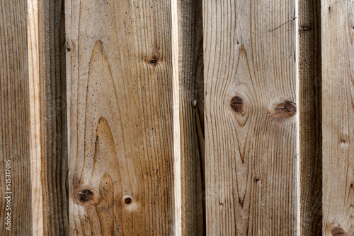 Canvas Print Close up of tongue and grooved wooden boards used on the outside of a workshop