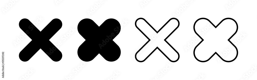 Close icon vector. Delete sign and symbol. cross sign