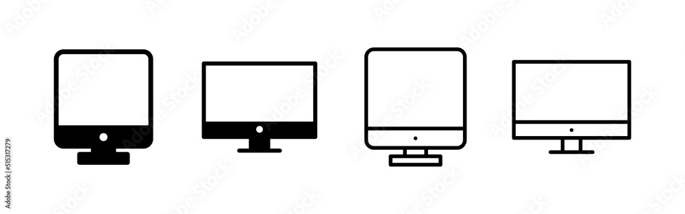 Computer icon vector. computer monitor sign and symbol Computer icon vector. computer monitor sign and symbol
