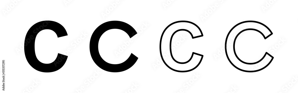 Copyright icon vector. copyright sign and symbol Copyright icon vector. copyright sign and symbol